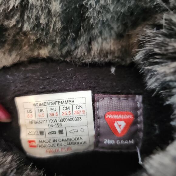 The North Face Suede Faux Fur Prima loft Waterproof Winter Boots Womens 8.5 - Picture 6 of 7